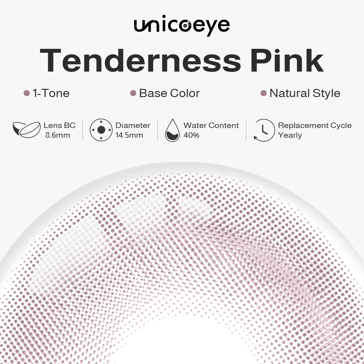 Tenderness Pink Prescription Yearly Contact Lenses